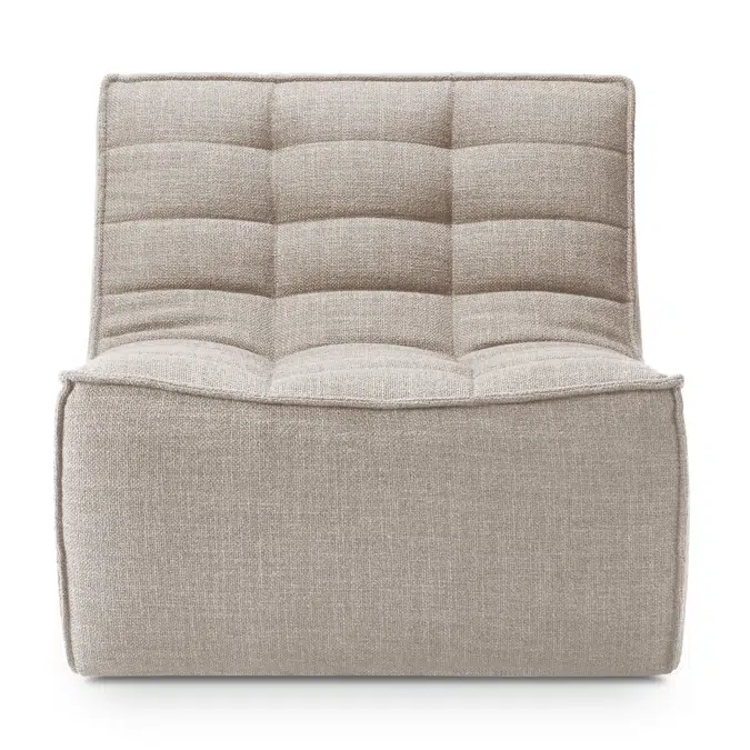 N701 modular sofa - Beige fabric - 1 seater - 80x91x76 cm