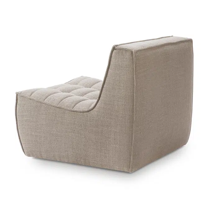 N701 modular sofa - Beige fabric - 1 seater - 80x91x76 cm