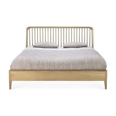Immagine per Spindle bed - oak - mattress 180x200 - without slats - 190x210x97 cm