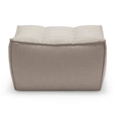Image for N701 footstool - Beige fabric - 70x70x43 cm