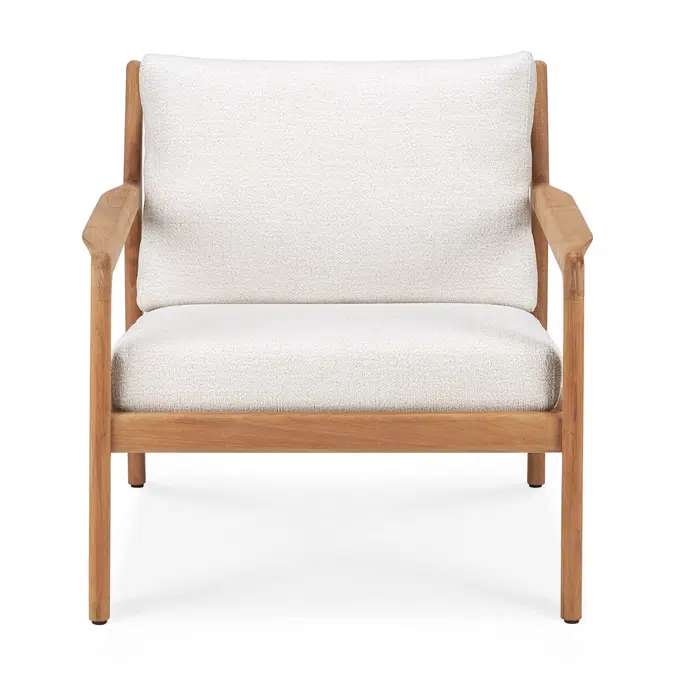 Jack outdoor lounge chair - teak - Off White fabric - 76x90x74 cm