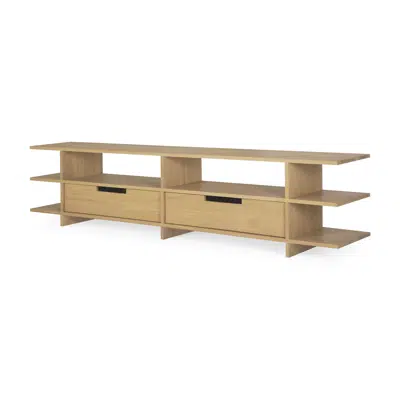 Image for Kabuki TV cupboard - oak - 2 drawers 200x45x48 cm