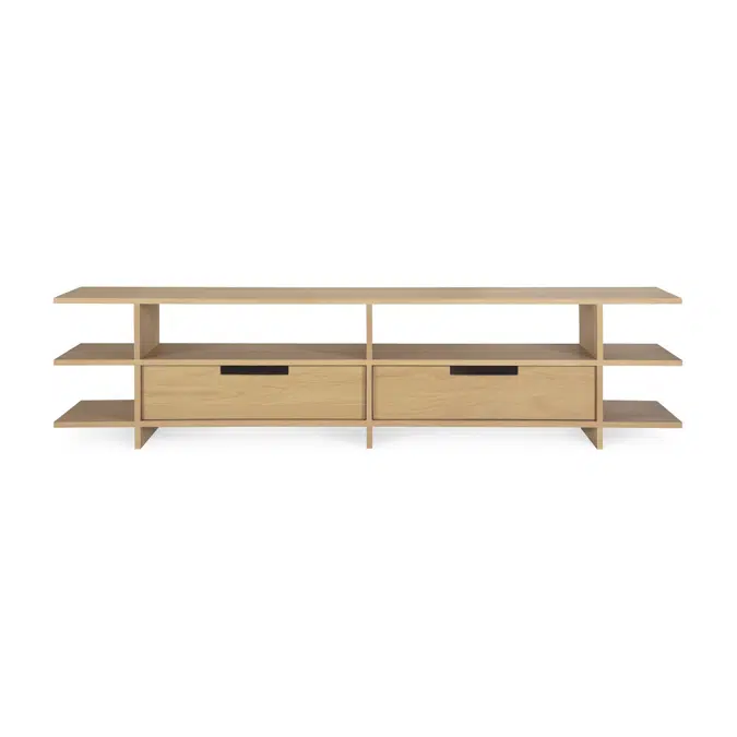 Kabuki TV cupboard - oak - 2 drawers 200x45x48 cm