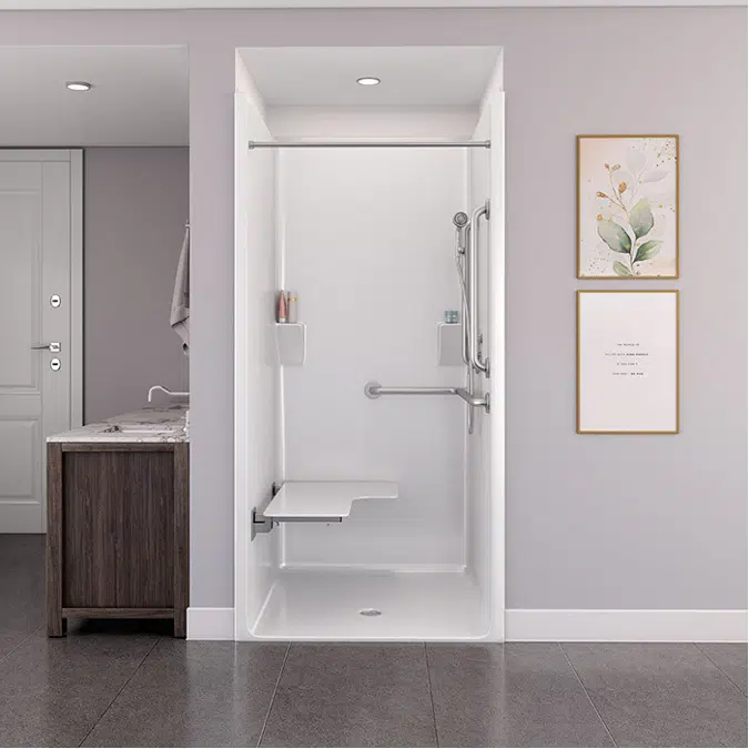 39" x 37½" Freedom ADA Transfer Shower, Right Valve Wall - APFQ3682BF75R