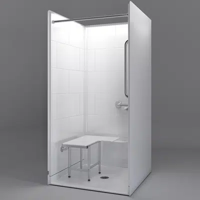 Image for 38 5/8" x 38 7/16" Freedom Accessible Transfer Shower - APF3838BF4P