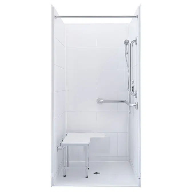 38 5/8" x 38 7/16" Freedom Accessible Transfer Shower - APF3838BF4P