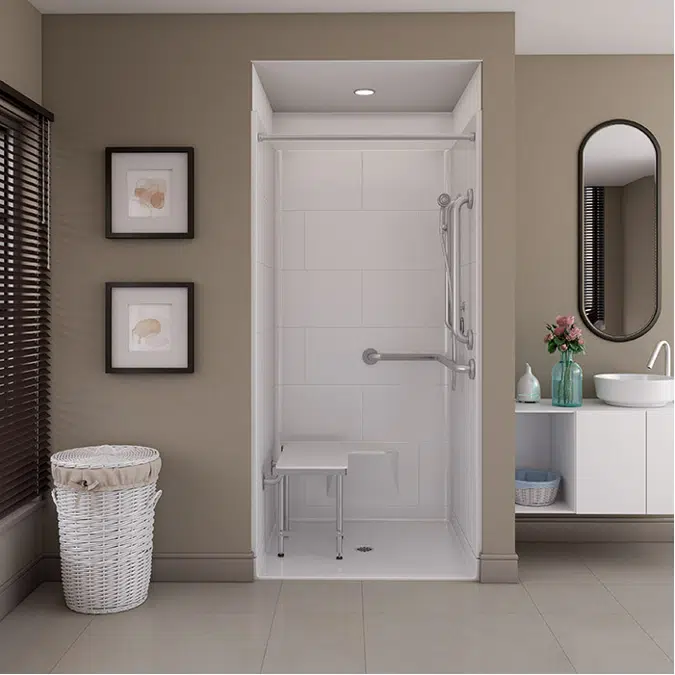 38 5/8" x 38 7/16" Freedom Accessible Transfer Shower - APF3838BF4P