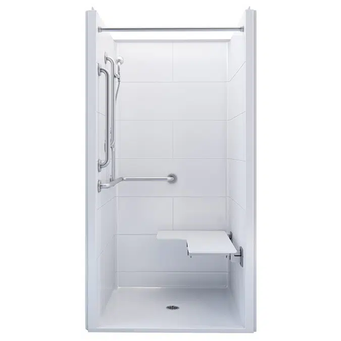 38 ½" x 37⅛" Freedom ADA Transfer Shower, Left Valve wall - APFQ3838BF1PRRFL