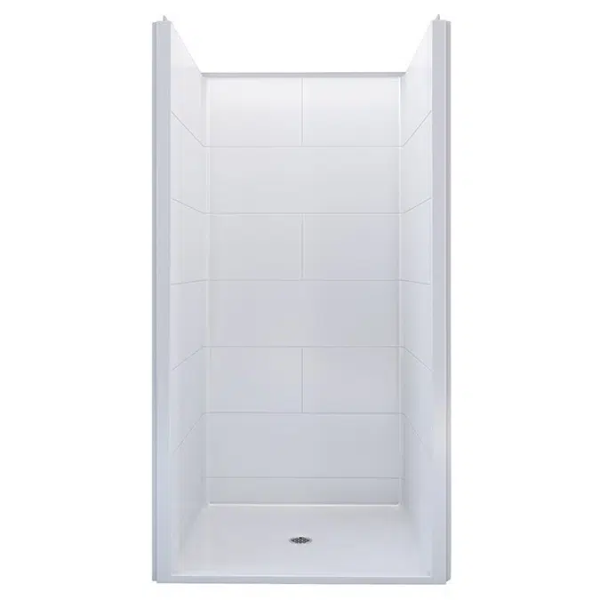 38 ½" x 37⅛" Freedom ADA Transfer Shower, Left Valve wall - APFQ3838BF1PRRFL