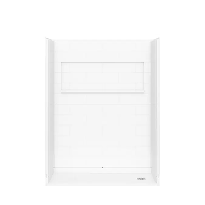 Roll-in Shower Stall, 60" x 33", RIGHT drain - Freedom INSPIRE Series