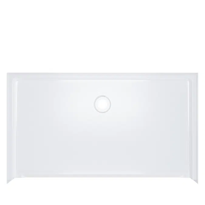 62" x 36" ADA Title 24 Roll In Shower Pan - Center-Rear Drain - APC6236BFPANC