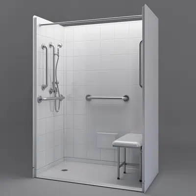 Image for 54" x 31" Freedom Barrier Free Shower, Left Drain - APF5430BF5PL