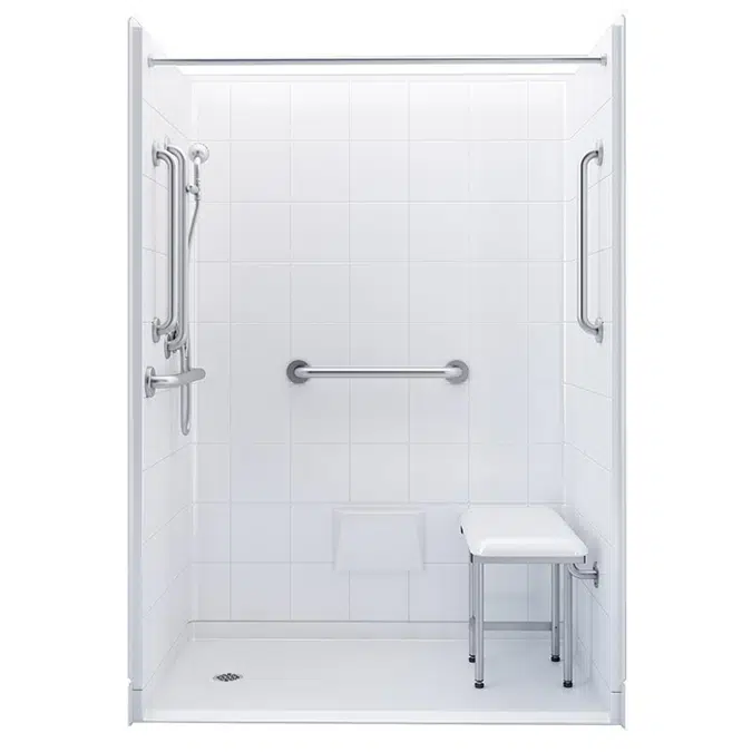 54" x 31" Freedom Barrier Free Shower, Left Drain - APF5430BF5PL