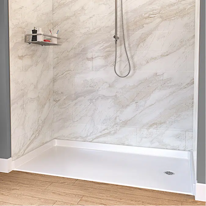 62 7/16" x 32 1/4" Freedom ADA Shower Pan, RIGHT Drain - APF6232BFPANR