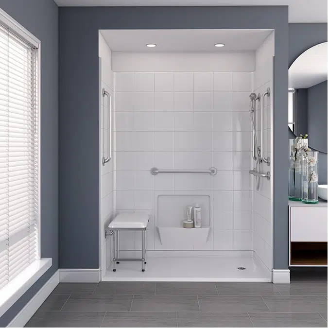 60" x 31" Freedom Accessible Showers, Right Drain - APF6030BF5PR