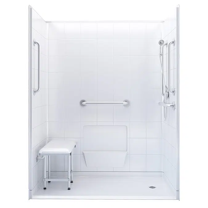 60" x 31" Freedom Accessible Showers, Right Drain - APF6030BF5PR