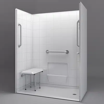 Image for 60" x 31" Freedom Accessible Showers, Right Drain - APF6030BF5PR