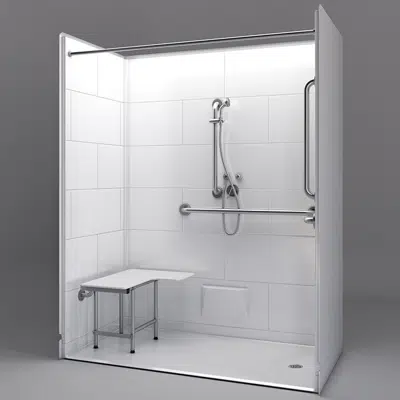 Image for ADA Roll In Shower, 62 7/16" x 32 1/4" - Freedom Series - Right Drain - APF6232BF5PR