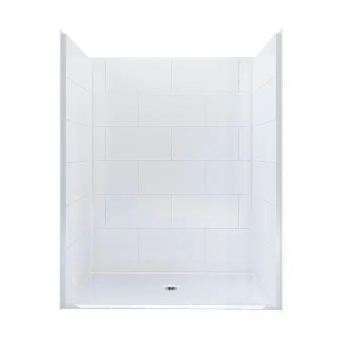 ADA Roll In Shower Stall, 62" x 36" - One-piece - Title 24 - APC6236BF1PT