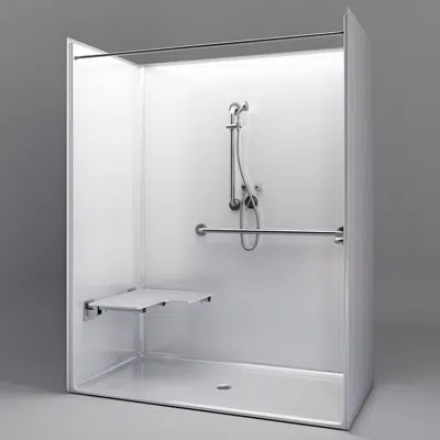 Image for 62" x 33" Freedom ADA Roll In Shower, LEFT - APFQ6233BFF875L