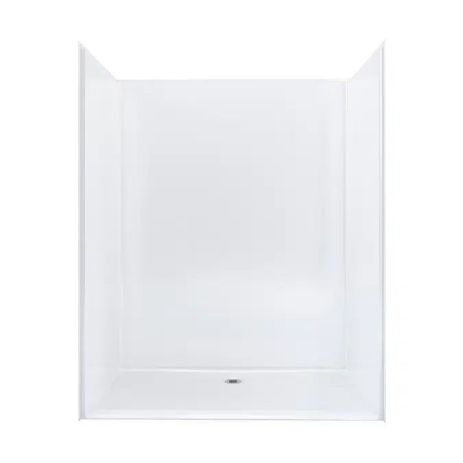 63" x 36" ADA Roll In Shower - One-piece - Title 24 - Rear-center Drain - APC6336BF1P