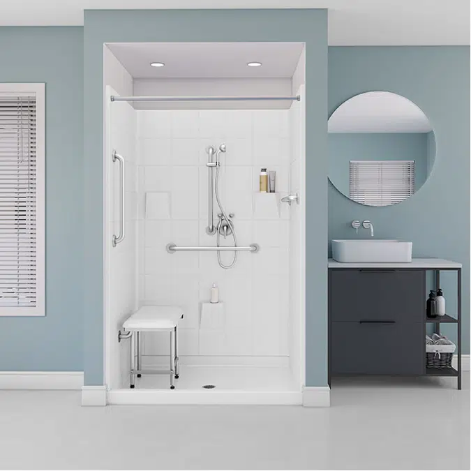 48" x 37" Freedom Easy Step Shower - APF4836SH4P3