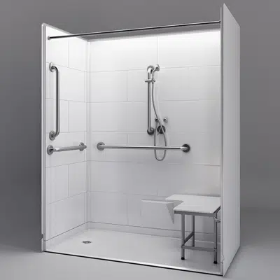 Image for ADA Roll In Shower, 62 7/16" x 32 1/4" - Freedom Series - Left Drain - APF6232BF5PL