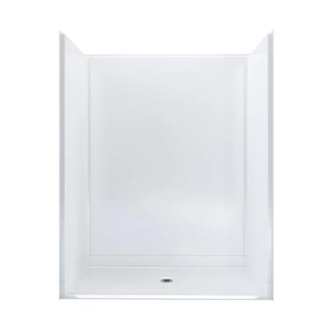 63" x 32" Freedom ADA Roll-in Shower, Title 24 - CENTER Drain - APC6332BF4PC