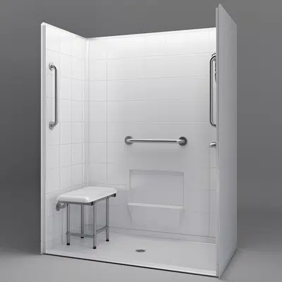Image for 60" x 31" Freedom Accessible Showers, Center Drain - APF6030BF5PC