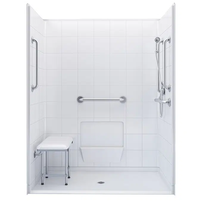 60" x 31" Freedom Accessible Showers, Center Drain - APF6030BF5PC