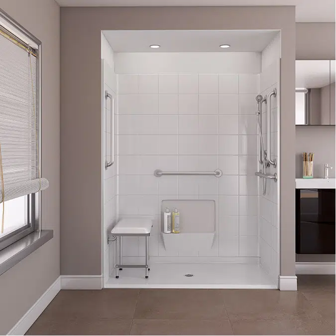 60" x 31" Freedom Accessible Showers, Center Drain - APF6030BF5PC