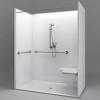Image for 62" x 33" Freedom ADA Roll In Shower, RIGHT - APFQ6233BFF875R