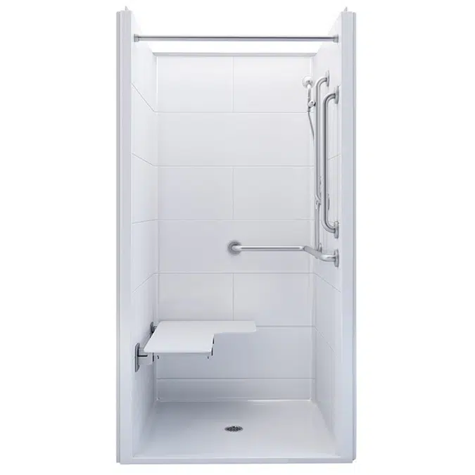 38 ½" x 37⅛" Freedom ADA Transfer Shower, Right Valve wall - APFQ3838BF1PRRFR