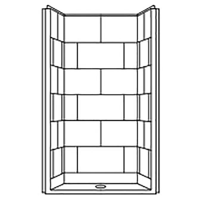 38 ½" x 37⅛" Freedom ADA Transfer Shower, Right Valve wall - APFQ3838BF1PRRFR