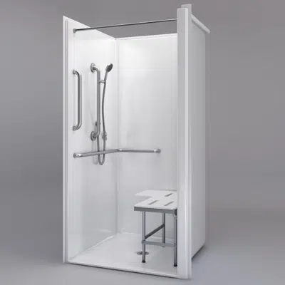 Image for 38" x 38" ADA Transfer Shower, RIGHT Receiver flange - APC3838BF1PRF-R