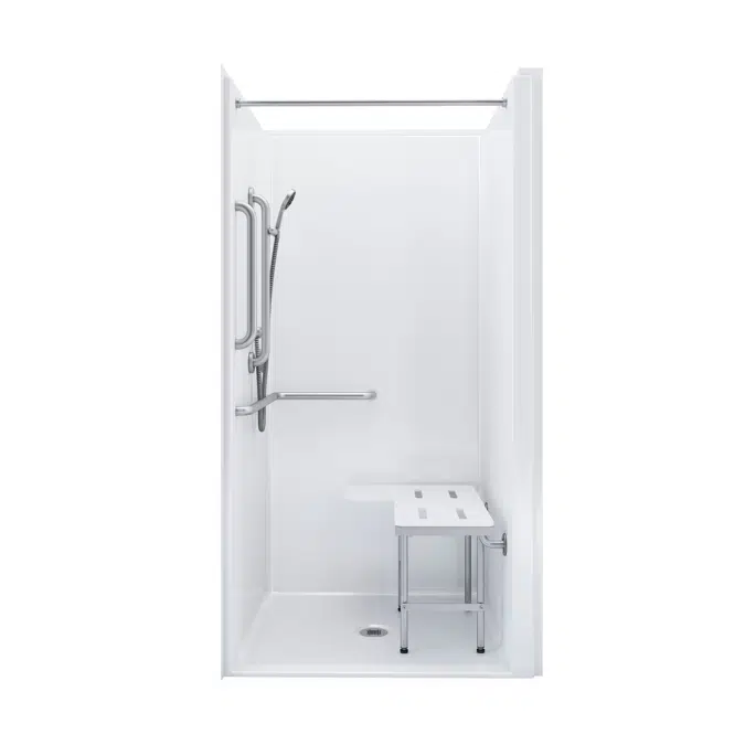 38" x 38" ADA Transfer Shower, RIGHT Receiver flange - APC3838BF1PRF-R
