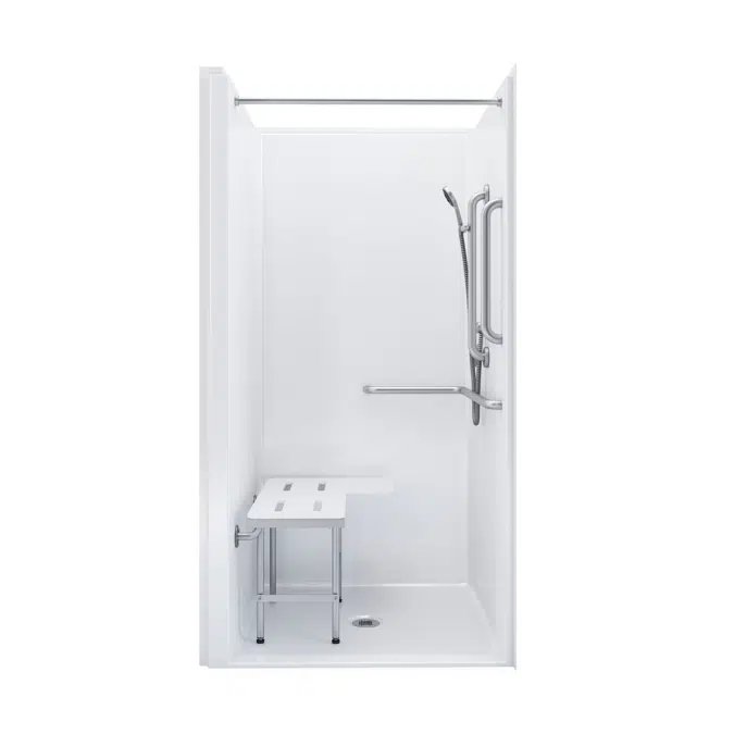 38" x 38" ADA Transfer Shower, RIGHT Receiver flange - APC3838BF1PRF-R