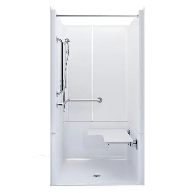 40 1/4" x 38 1/2" Freedom ADA Transfer Shower, Left Valve Wall - APFQ3637BF3PL