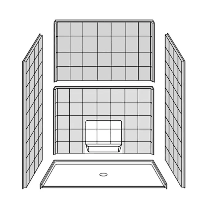 60" x 49" Freedom Accessible Shower - APF6048BF5P