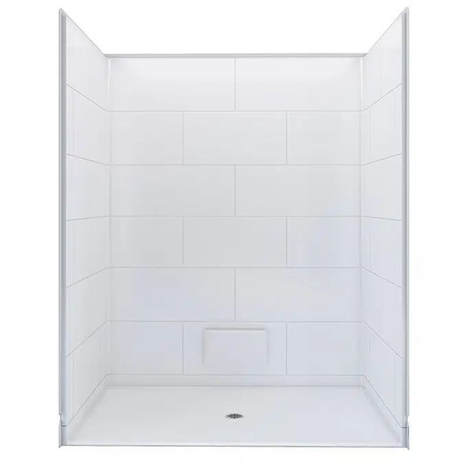 62⅝" x 38¼" Freedom ADA Roll In Shower, CENTER drain - APF6238BF5P.75