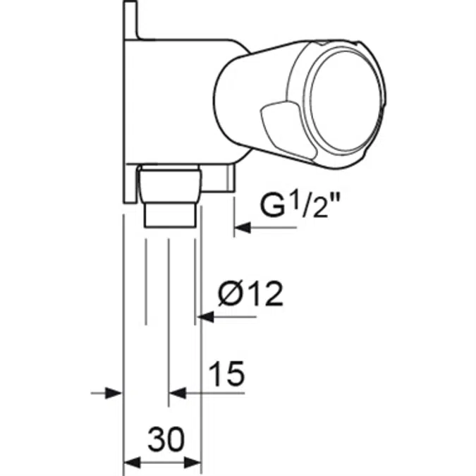 NIMBUS II MESSING SHOWER MIXER EXPOSED CHROME 63, 5