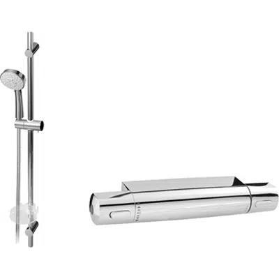 Image pour NIMBUS THERMOSTATIC SHOWER MIXER EXPOSED 150MM CHROME & KIT