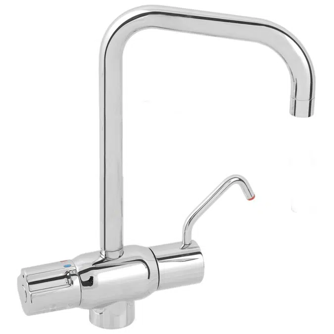 CERAPLUS SAFE THERMOSTATIC SINK MIXER TALL SPOUT AND SINGLE LEVER