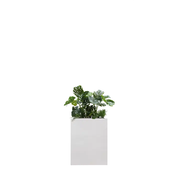 Artificial Built-in Monstera Planter