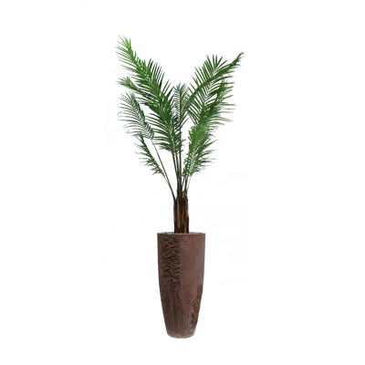 Image for The Areca in a brown oyster pot. Artificial plant