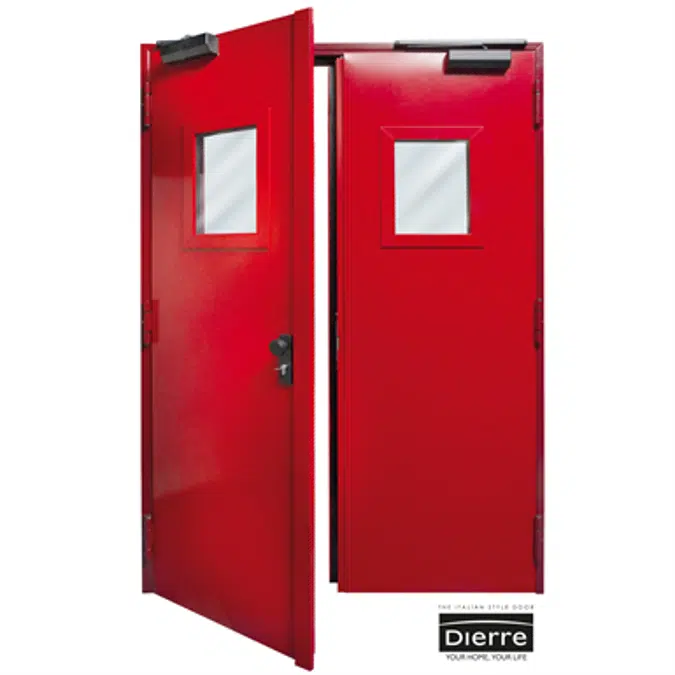 NEW IDRA EI2 120 Porta tagliafuoco in acciaio inox doppio battente