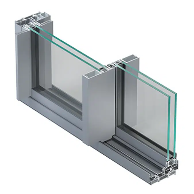 Metra NC-S 120 STH SLIM 45 - 3 sliding sashes on 2 tracks Aluminium Sliding System for windows and doors