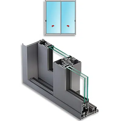 Image for Metra NC-S 150 HES - 2 sliding sashes on 2 tracks Aluminium Sliding System for windows and doors