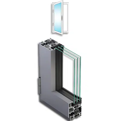 画像 Metra NC 65 HES DS - Single leaf aluminium door outward opening