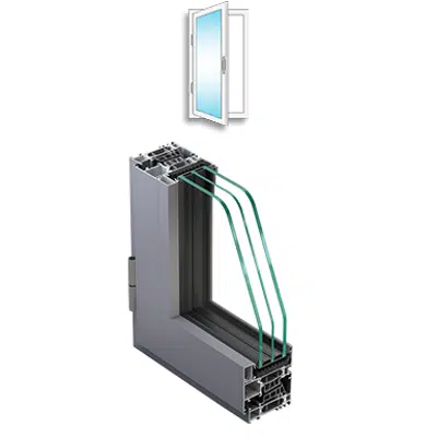 Image for Metra NC 75 HES WS - Single Casement Aluminium Window inward opening
